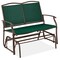 Best Choice Products 2-Person Outdoor Swing Glider, Steel Patio Loveseat, Bench Rocker w/ Armrests